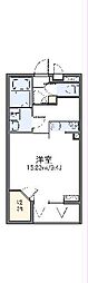 レオネクストヴァルトライゼ2 1Kの間取図画像