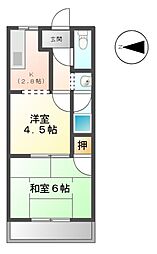 アーバンコート2 2Kの間取図画像