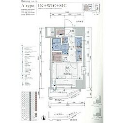 エステムコート亀戸TOKYOEAST 1Kの間取図画像