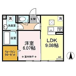 Ｖｉｌｌａ Ｒｅｇａlｏ　II 1階1LDKの間取り