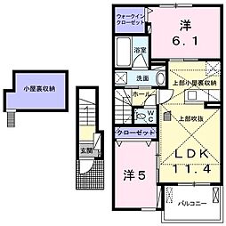 グリーングラスS 2LDKの間取図画像