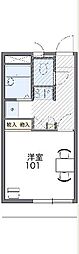 レオパレスカメリア3 1Kの間取図画像