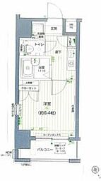 東京メトロ東西線 門前仲町駅 徒歩2分の賃貸マンション 10階1Kの間取り