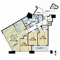 センターマークスタワー 3LDKの間取図画像