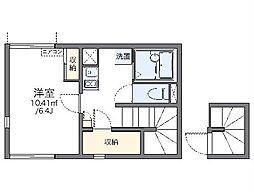 JR横浜線 片倉駅 徒歩9分の賃貸アパート 2階1Kの間取り