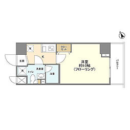 JR山手線 上野駅 徒歩7分の賃貸マンション 8階1Kの間取り
