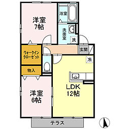 サニーコート 2LDKの間取図画像