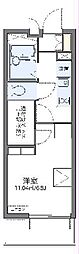 グランエスポワール2 1Kの間取図画像