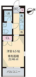 エルデ板橋 1Kの間取図画像