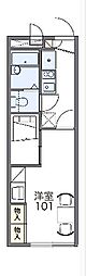 レオパレス一色 1Kの間取図画像