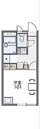 レオパレスかしま 1Kの間取図画像