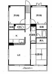 グレースナカジマ 3LDKの間取図画像