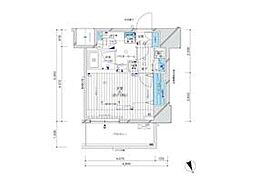 JR山手線 目黒駅 徒歩13分の賃貸マンション 4階1Kの間取り