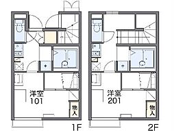 レオパレス須賀 1Kの間取図画像