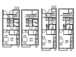 東武野田線 馬込沢駅 徒歩18分の賃貸アパート 1階1Kの間取り