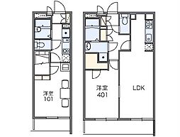 京急本線 雑色駅 徒歩12分の賃貸マンション 4階1LDKの間取り