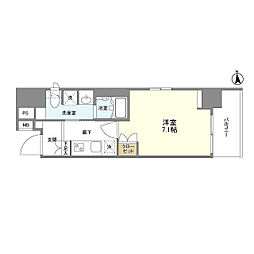 JR山手線 西日暮里駅 徒歩8分の賃貸マンション 4階1Kの間取り