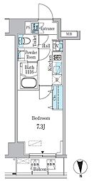 JR総武線 両国駅 徒歩10分の賃貸マンション 12階1Kの間取り