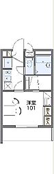 レオパレス南花園J1 1Kの間取図画像