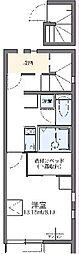 レオネクストサリュー 2階1Kの間取り