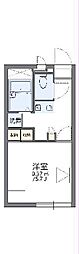 レオパレスMINA 1Kの間取図画像
