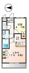 スターライズ 1階1LDKの間取り