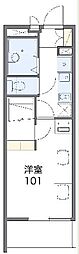 レオパレスドリーミー浜松 1Kの間取図画像