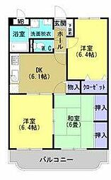 エトワール弐番街弐号館 3DKの間取図画像