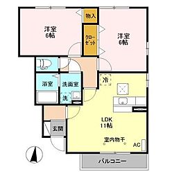 間取図画像 2LDK