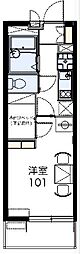 レオパレス中今泉 1Kの間取図画像