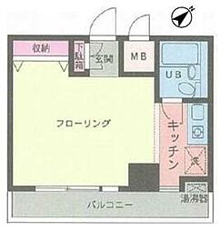 ＳＳ反町ビル・グラントコート反町 3階ワンルームの間取り