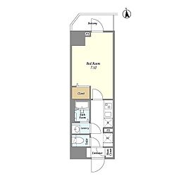 グランカーサ王子 6階1Kの間取り