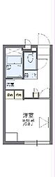 レオパレスコヅチ 1Kの間取図画像