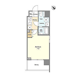 ＫＤＸレジデンス市川 1階1Kの間取り