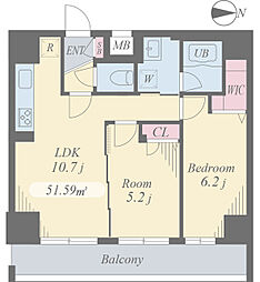 BELLWOODWEST 2LDKの間取図画像