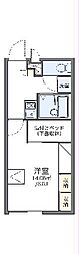 レオパレスKW 1Kの間取図画像