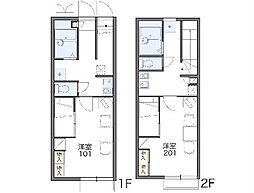 レオパレスＳＵＮ　さくら 1階1Kの間取り