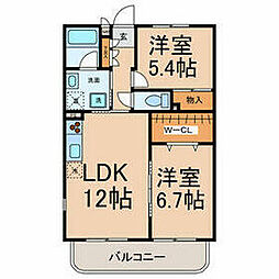 間取図画像 2LDK