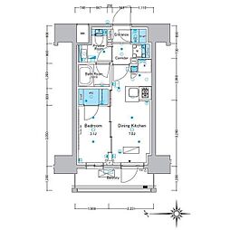 ルフォンプログレ浅草入谷 3階1DKの間取り