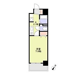 名鉄常滑線 多屋駅 徒歩5分の賃貸マンション 7階1Kの間取り