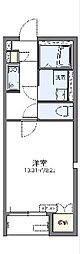レオネクストラメール 1Kの間取図画像
