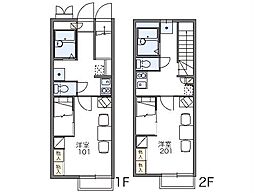 レオパレスアネックス 1Kの間取図画像