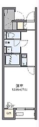 レオネクストシオン 1Kの間取図画像