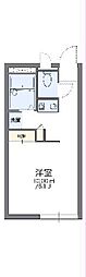 レオパレスT&H 1Kの間取図画像