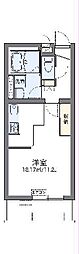 レオネクストハピネス 1Kの間取図画像