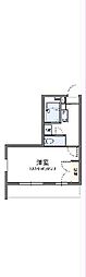 レオパレス葵第2 1Kの間取図画像