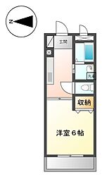 ハッピーヴィレッジ 1Kの間取図画像