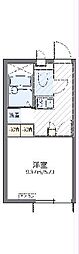 レオパレスベンデュール 1Kの間取図画像