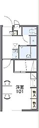 レオパレスエーレ2 1Kの間取図画像