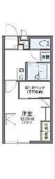 レオパレスforesta2 1Kの間取図画像